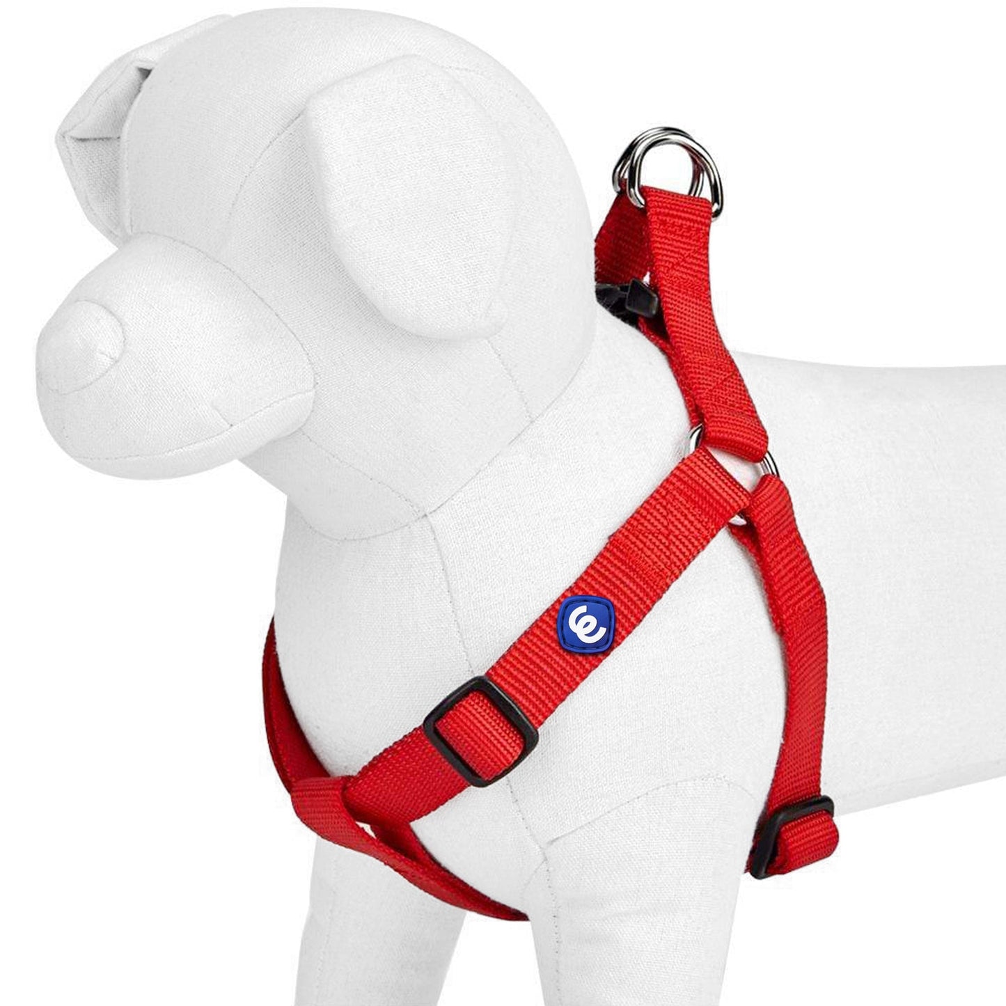 Classic Solid Color Adjustable Dog Harness, PinkRed