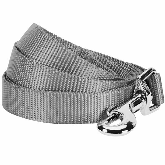 Classic Solid Color Dog Leash, GrayBlack