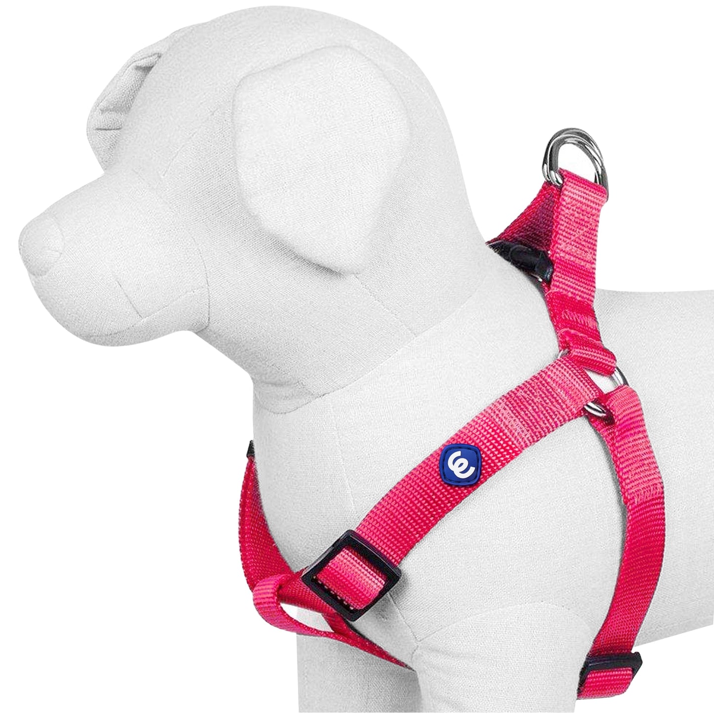 Classic Solid Color Adjustable Dog Harness, PinkRed