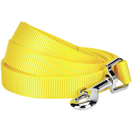 Classic Solid Color Dog Leash, YellowOrange